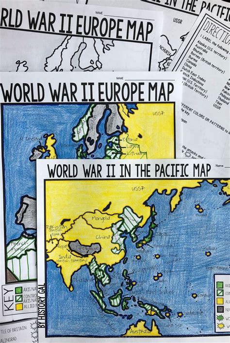 World War 2 Map Worksheets Printables